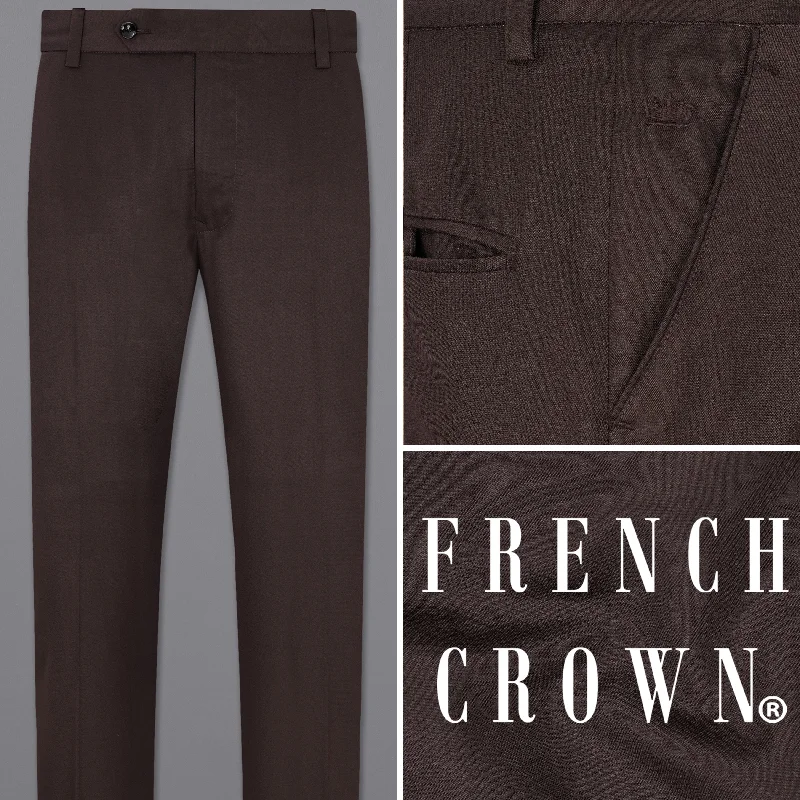 Bistre Brown Solid Pant