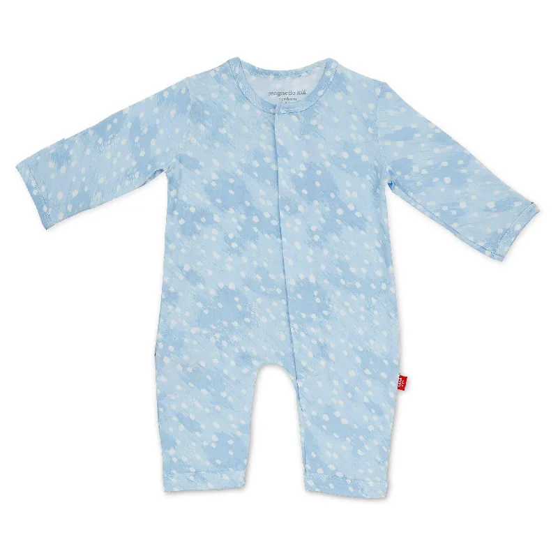 Blue Doeskin modal magnetic fuss free coverall