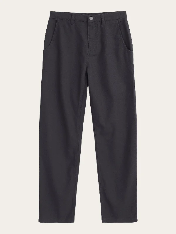 CALLA tapered canvas pant - Black Jet