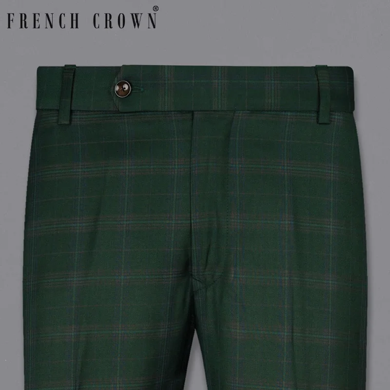 Celtic Green Super fine  Plaid Woolrich Pant