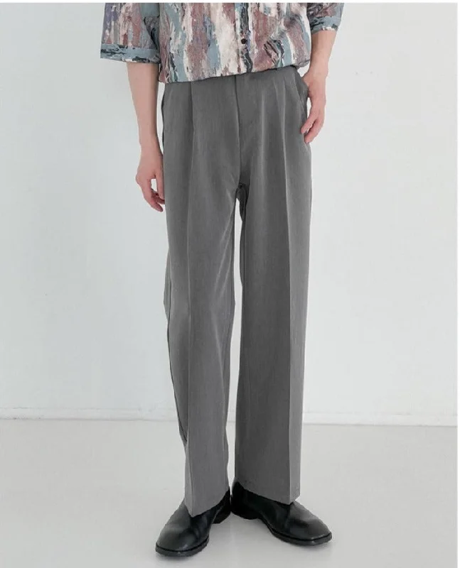 Drapey Thin Suit Straight Pants