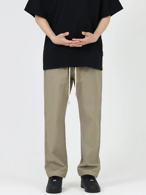 Elastic Drawstring Chino Pants