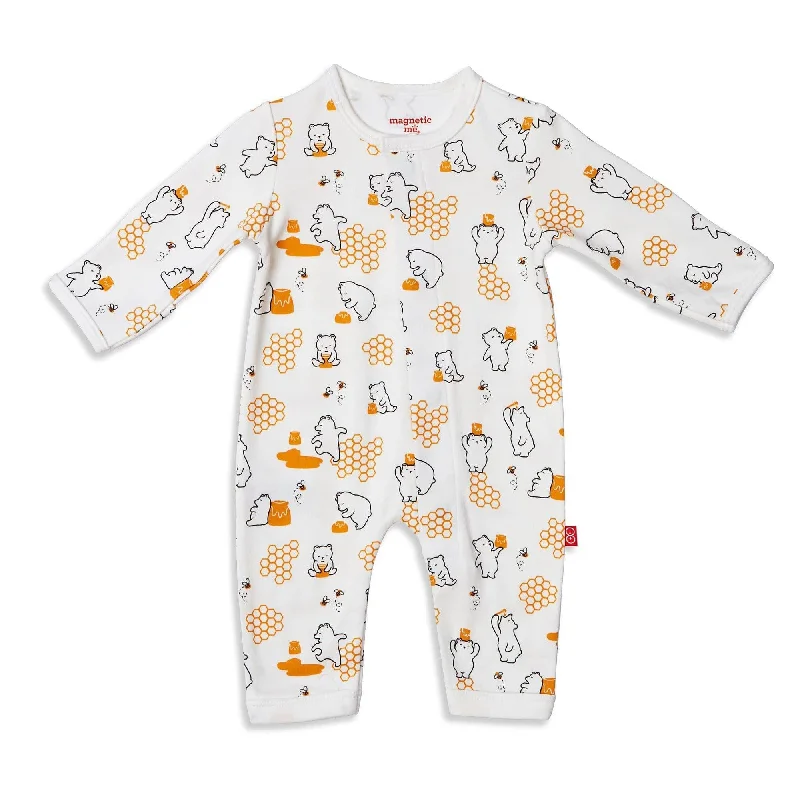 honey bee mine organic cotton magnetic fuss free coverall