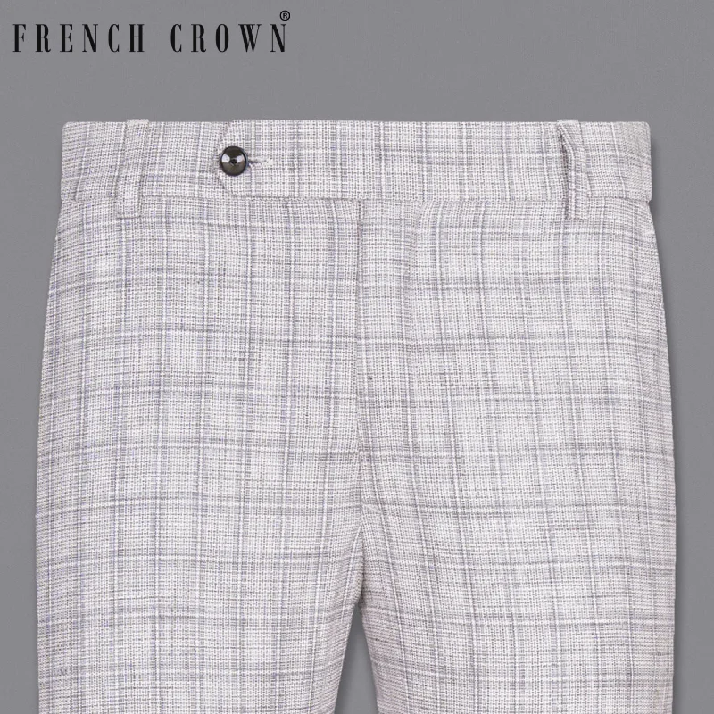 Mercury Grey Plaid Premium Cotton Pant