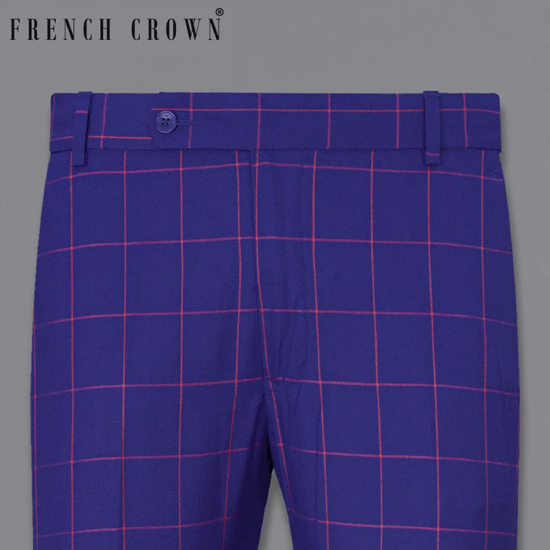 Minsk Blue Plaid Pant