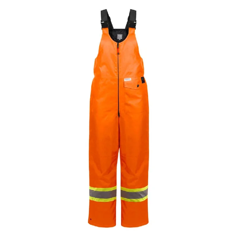 P&F Women’s High Visibility Insulated Waterproof CSA Safety Bib Overalls - PF-9001 Orange