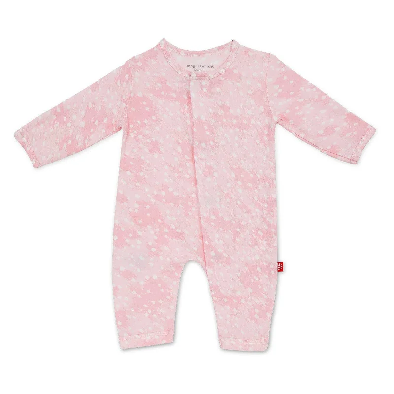 Pink Doeskin modal magnetic fuss free coverall