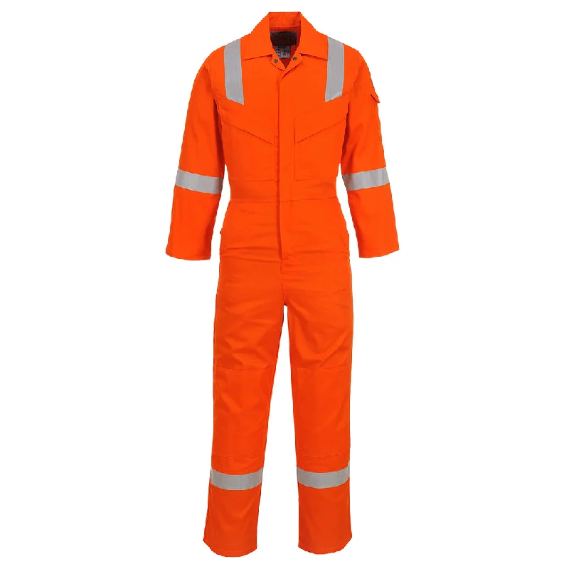 Portwest Flame Resistant Super Light Weight Anti-Static Coverall 210g (Hi Vis Orange) FR21