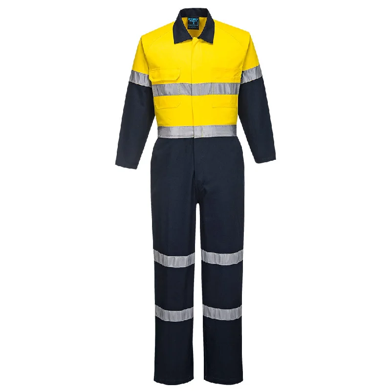 Portwest Hi Vis 2 Tone Regular Weight Coveralls c/w Reflective Tape MA931