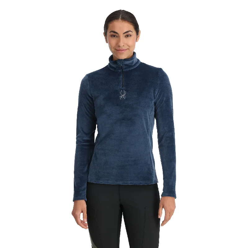 Womens Shimmer Bug Half Zip - True Navy