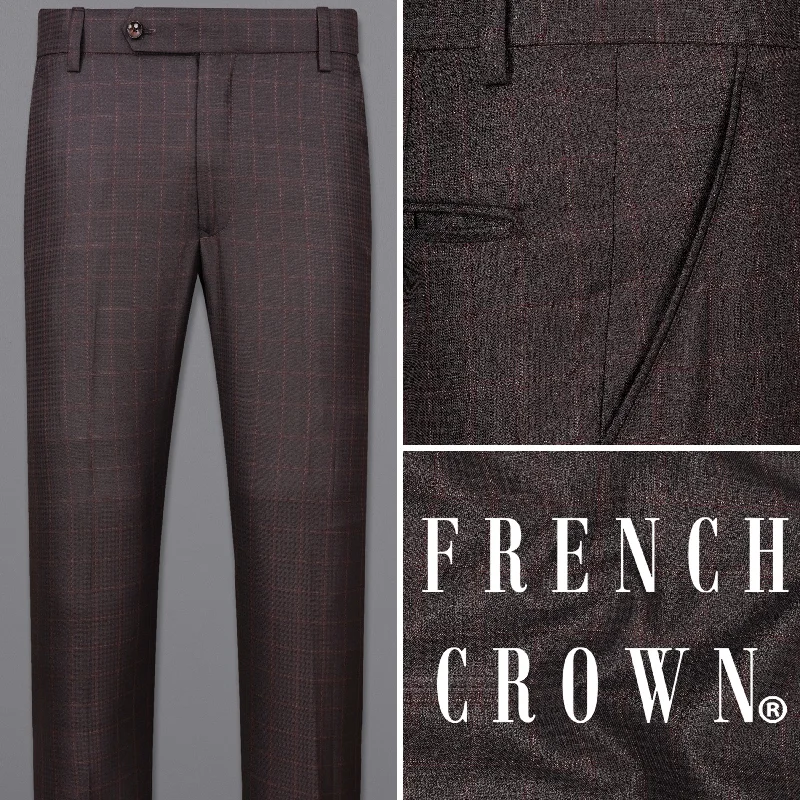 Thunder Brown Checkered Pant