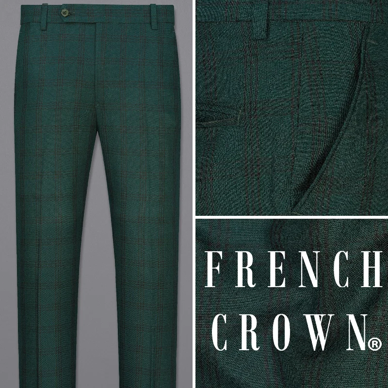 Timber Dark Green With Black Plaid Pant