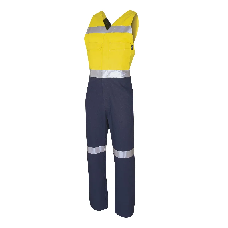 Tru Workwear Hi Vis 2 Tone Regular Weight Taped Actionback Coverall DC2179T