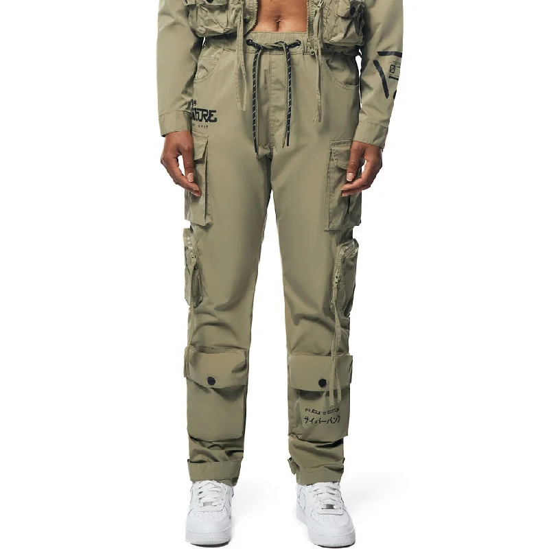 Utility Windbreaker Pants - Light Olive