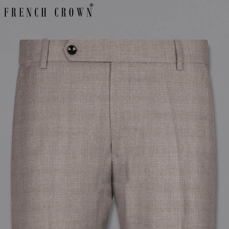 Venus Gray Subtle Plaid Wool Rich Pant