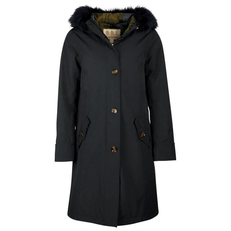 Barbour Culloden Ladies Waterproof Jacket - Dark Navy/Hawthorn Tartan