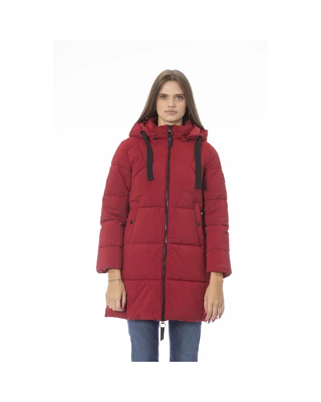 Baldinini Trend Long Down Jacket with Threaded Pockets