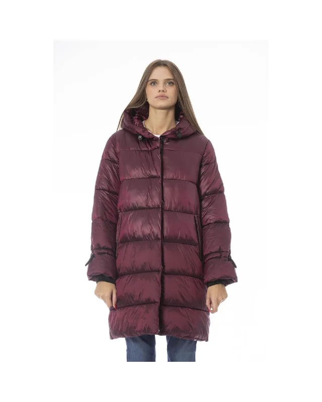 Baldinini Trend Down Jacket with Threaded Pockets and Front Zip