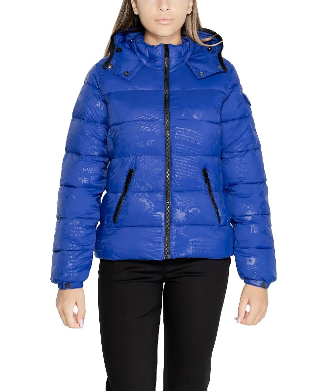 Desigual  Womens Printed Puffer Jacket Blue