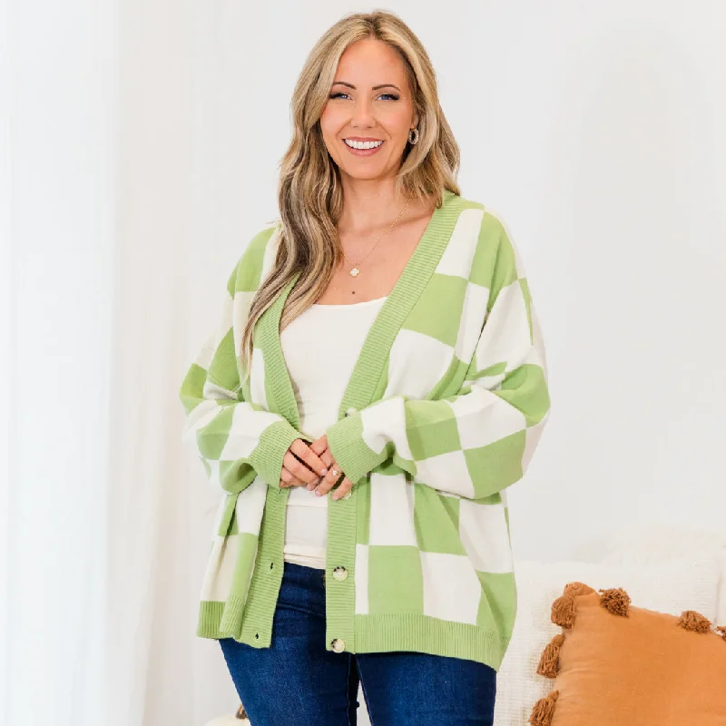 Checkmate Babe Cardigan, Green