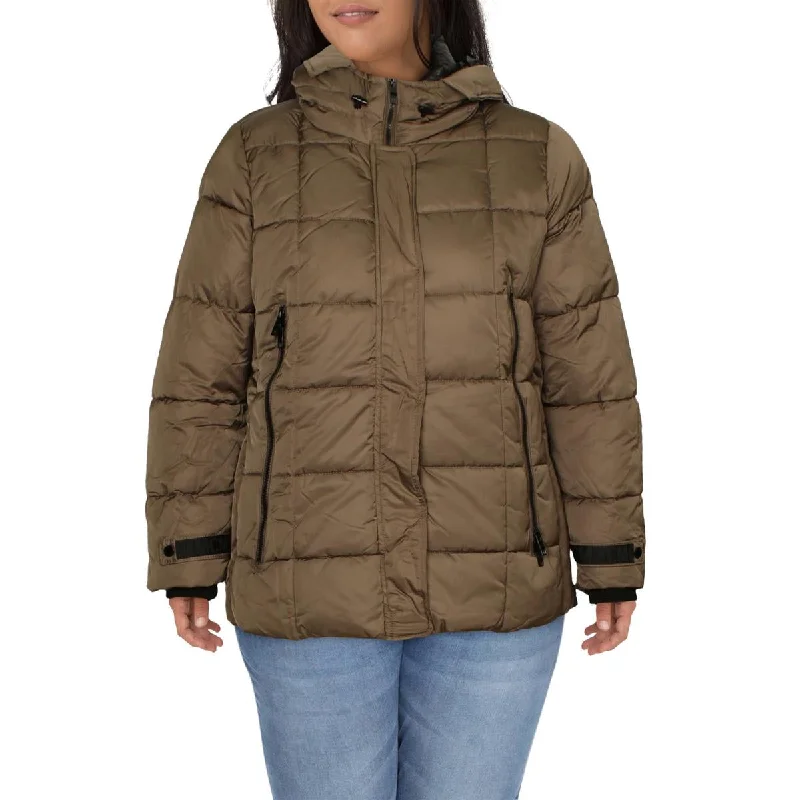 Steve Madden Womens Puffer Lightweight Quilted Coat