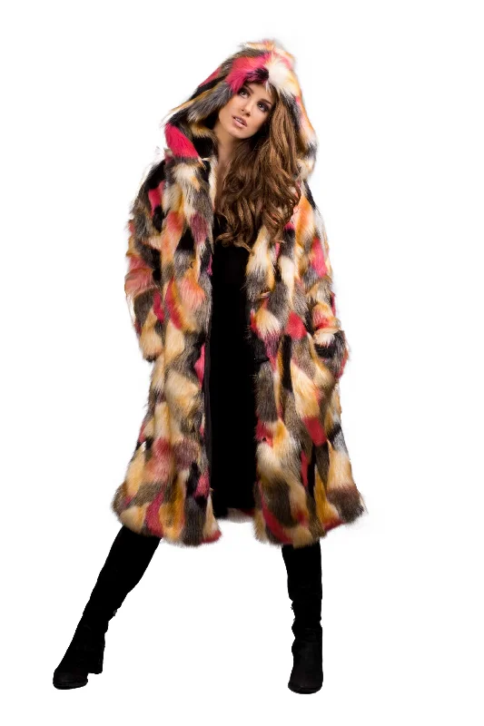 Women's Playa Coat in "Acid Poly Pink"