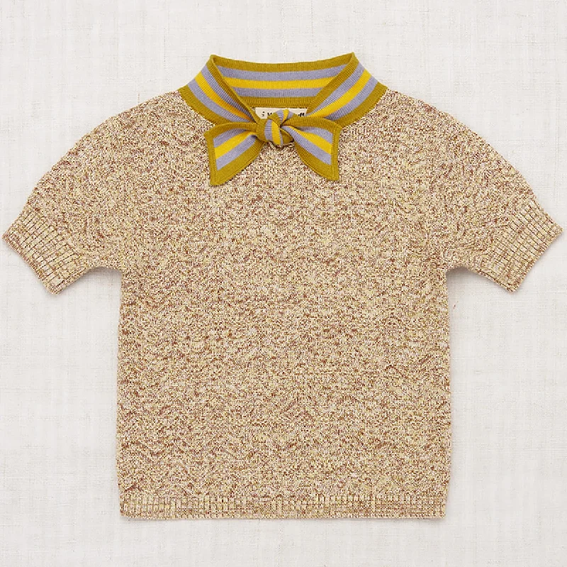 Chevron Elsa Top in Cedar Marl by Misha & Puff - Last Ones In Stock - 8-10 Years