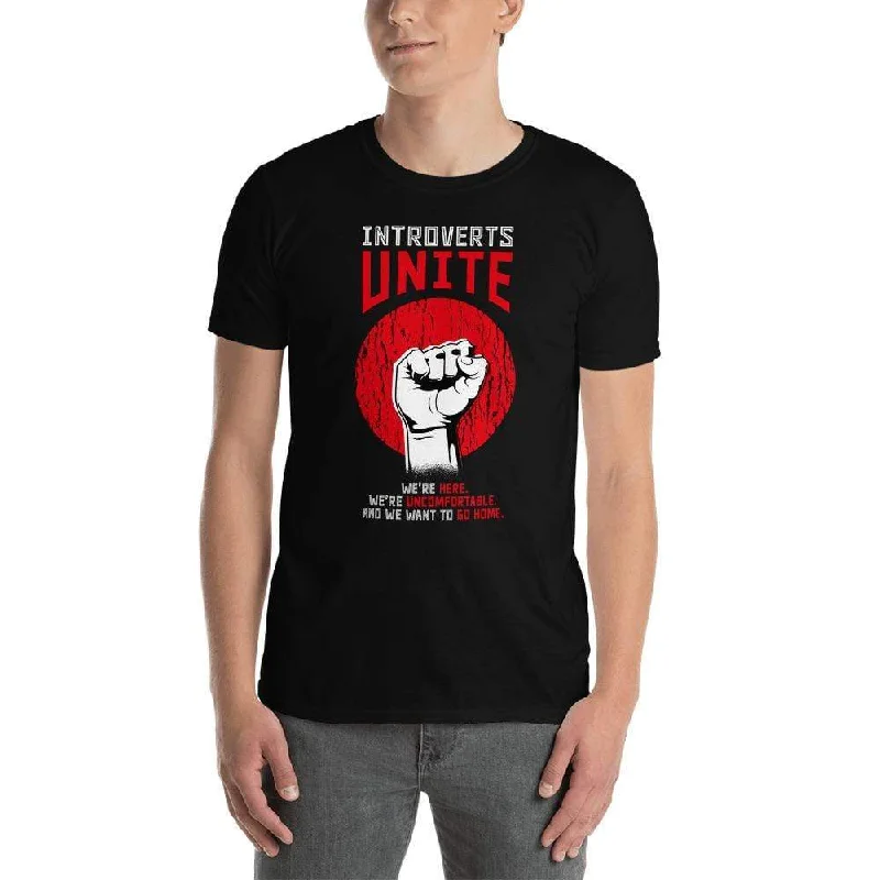 Introverts unite! - Premium T-Shirt