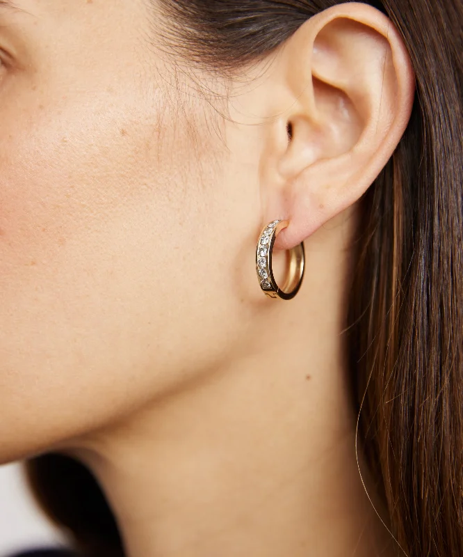 Stevie Grey Diamond Hoops