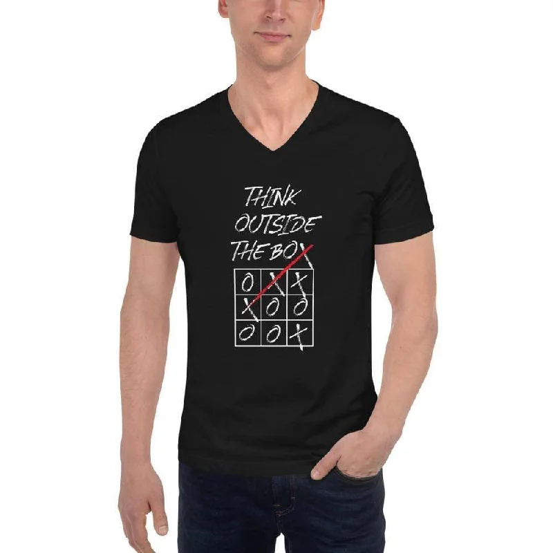 Think Outside The Box - Unisex V-Neck T-Shirt