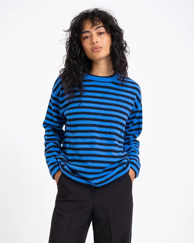 TILTIL Ronnie Striped Knit Black Cobalt