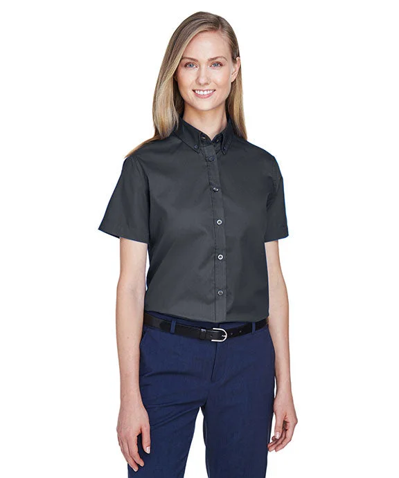 78194 - Core 365 Ladies Optimum Short-Sleeve Twill Shirt | Carbon