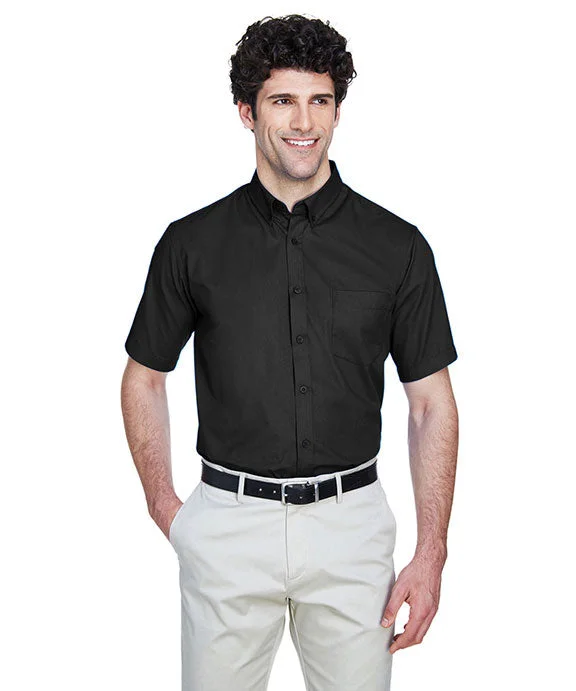 88194 - Core 365 Mens Optimum Short-Sleeve Twill Shirt | Black