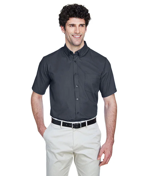 88194 - Core 365 Mens Optimum Short-Sleeve Twill Shirt | Carbon