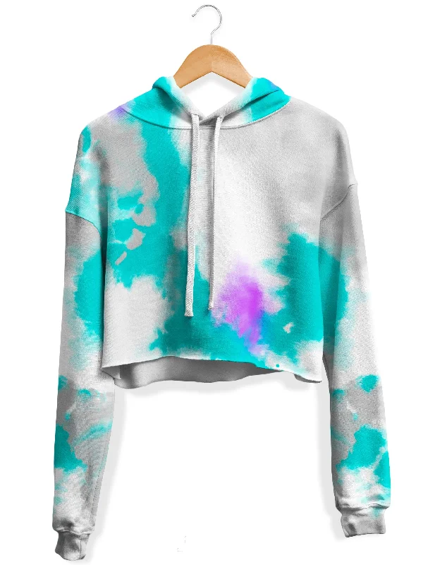 90s Filtered Fleece Crop Hoodie