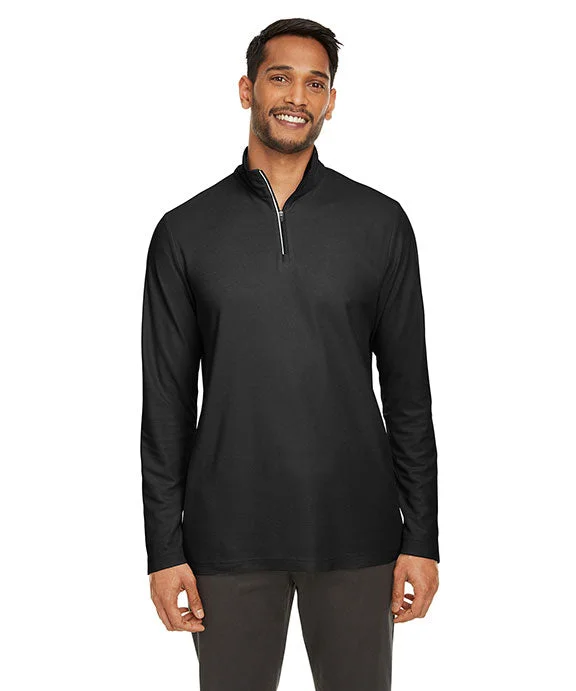 CE405 - Core 365 Mens Fusion ChromaSoft™ Pique Quarter-Zip | Black