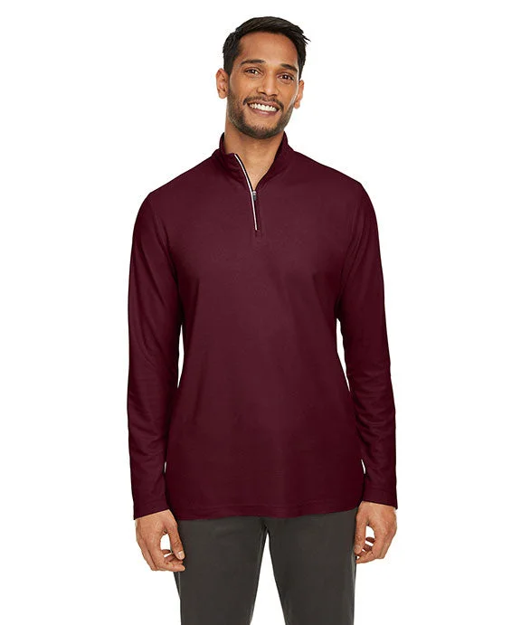 CE405 - Core 365 Mens Fusion ChromaSoft™ Pique Quarter-Zip | Burgundy