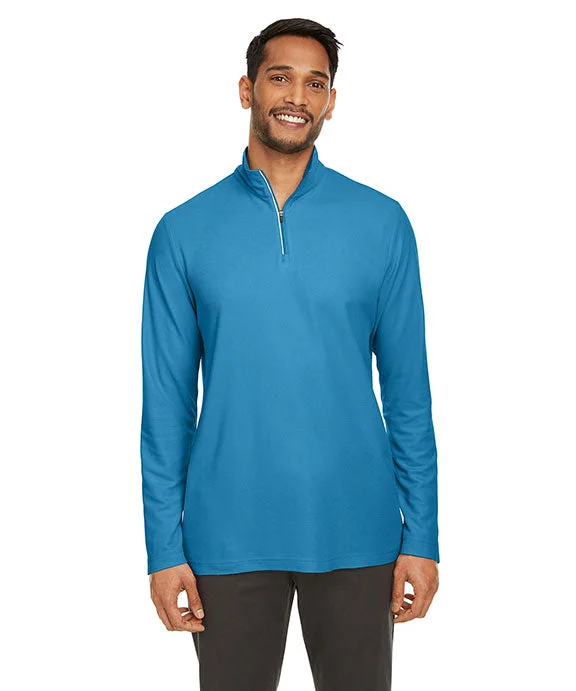 CE405 - Core 365 Mens Fusion ChromaSoft™ Pique Quarter-Zip | Electric Blue