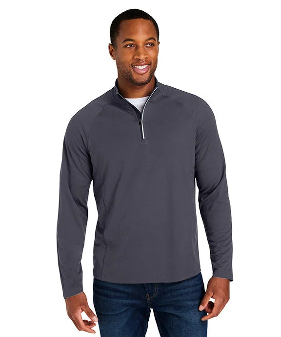 CE418 - Core 365 Mens Origin Performance Pique Quarter-Zip | Carbon/Black