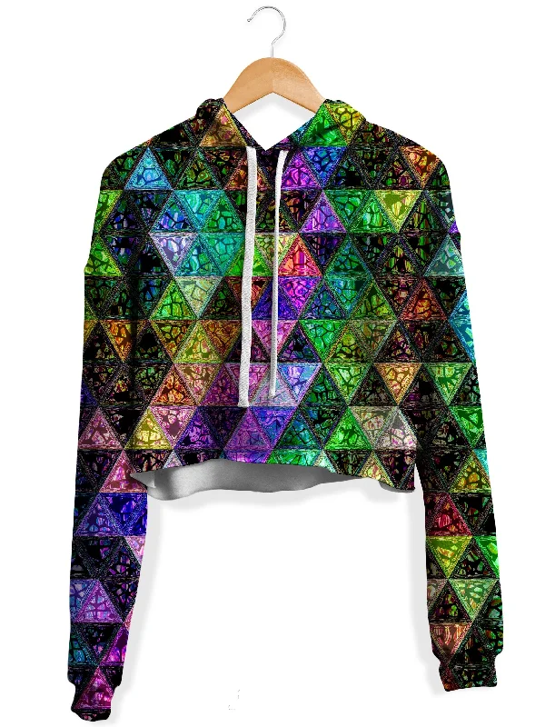 Gem Setter Fleece Crop Hoodie