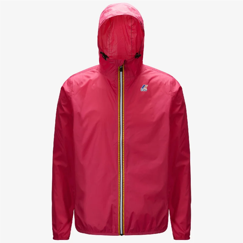 Claude - Unisex Packable Full Zip Waterproof  Rain Jacket in Fuchsia Magenta