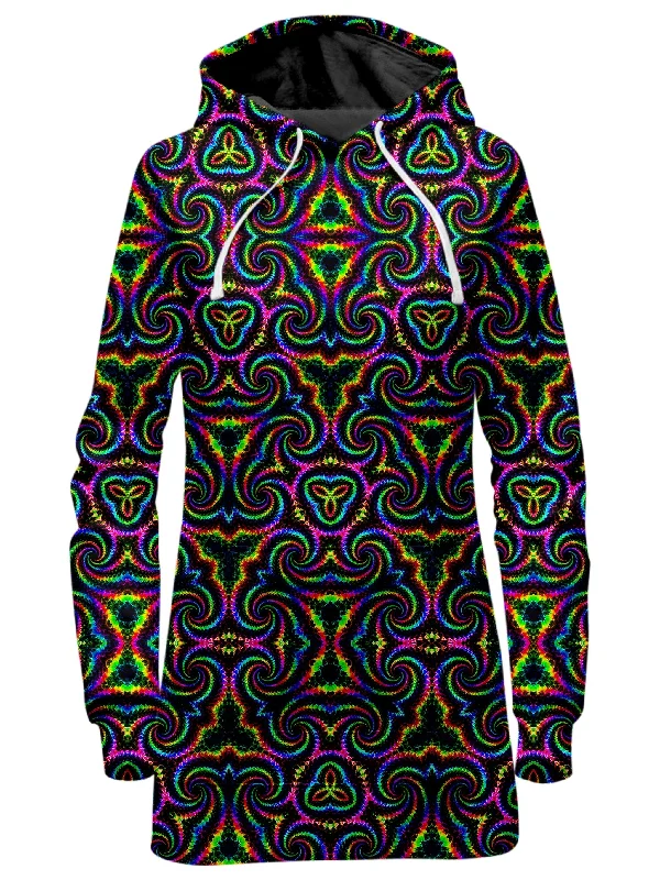 Kaleidoscope Flow Hoodie Dress