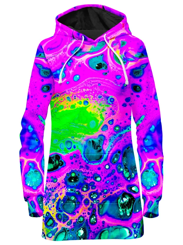 Neon Drip Hoodie Dress