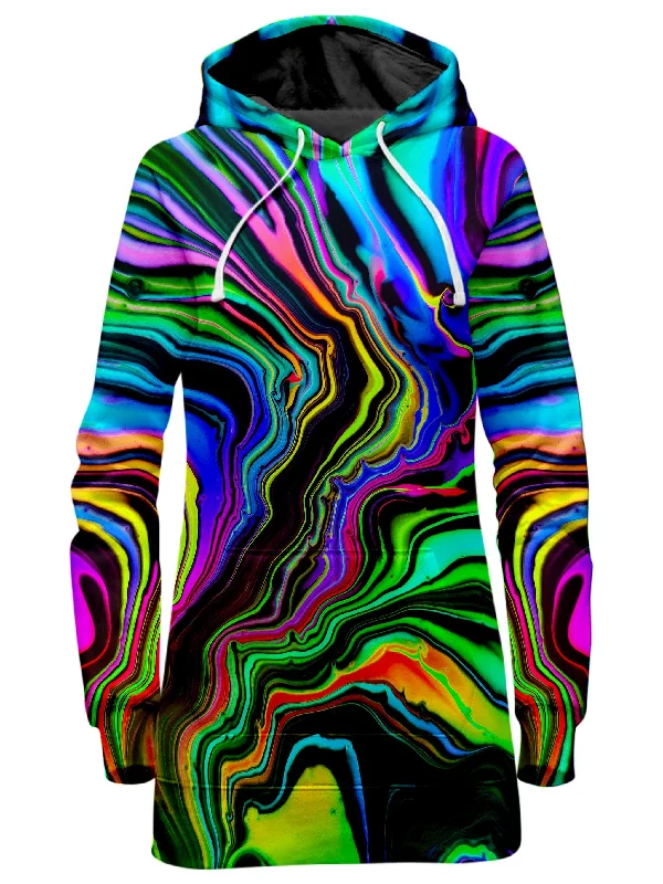 Rainbow Rift Hoodie Dress