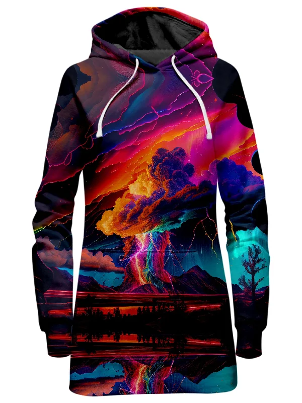 Rainbow Storm Hoodie Dress