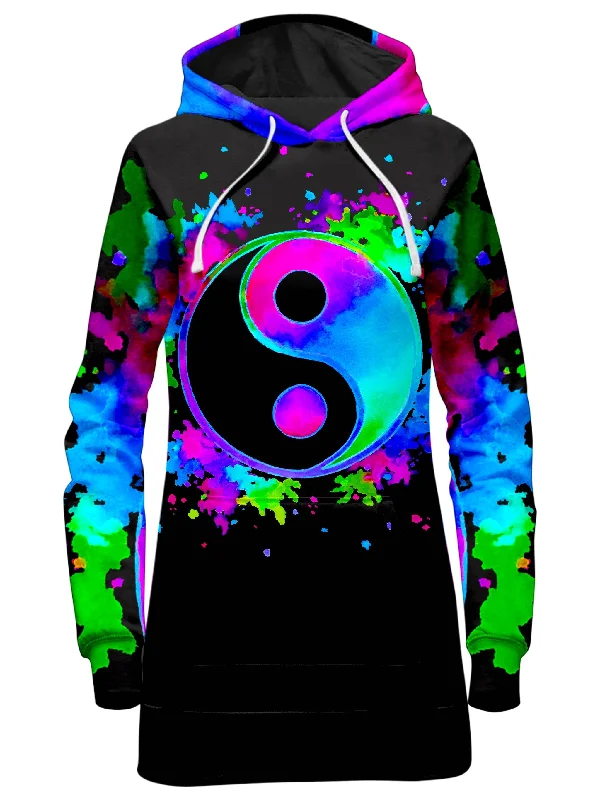 Splatter Yin Yang 3 Hoodie Dress