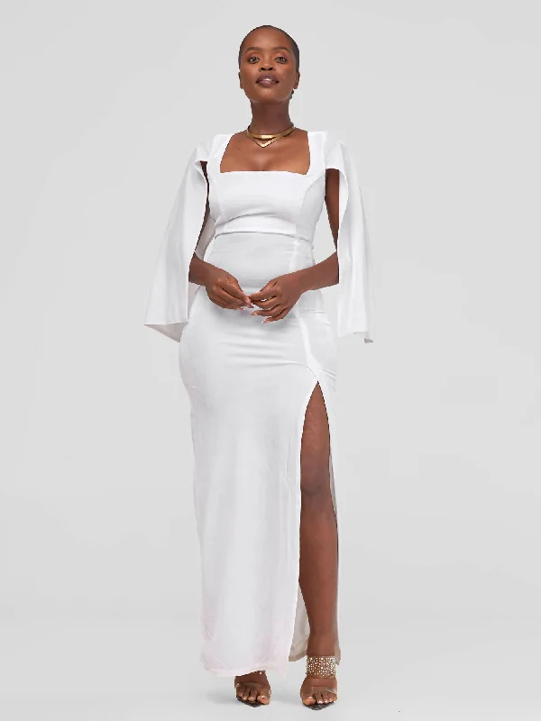 Nubia Couture Halua Velvet Gala Dress - White