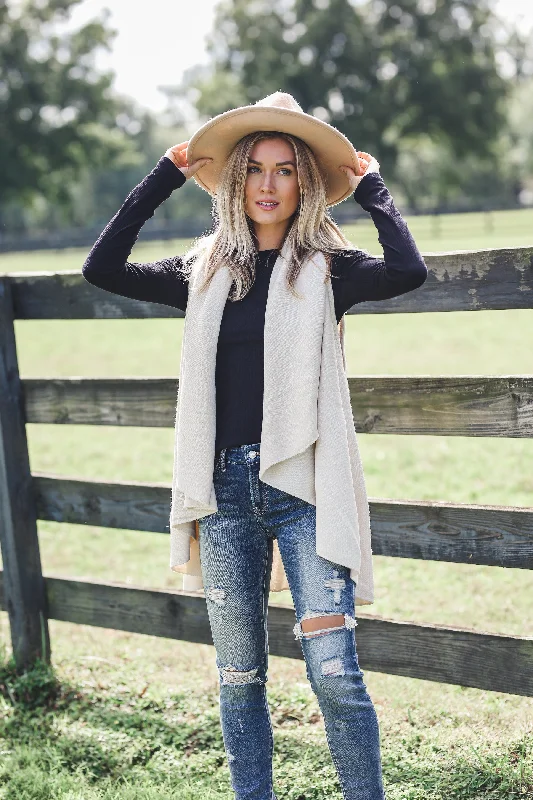 Perfect Shawl Vest in Cream