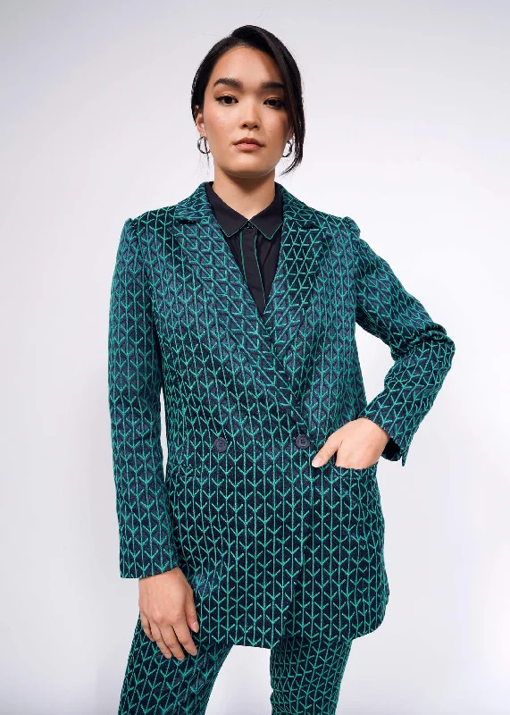 The Empower Jacquard Double Breasted Blazer