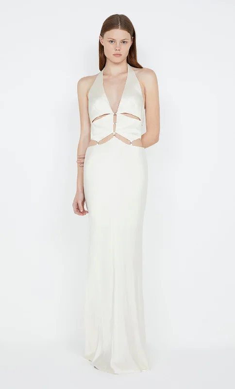 ALABAMA HALTER DRESS - IVORY